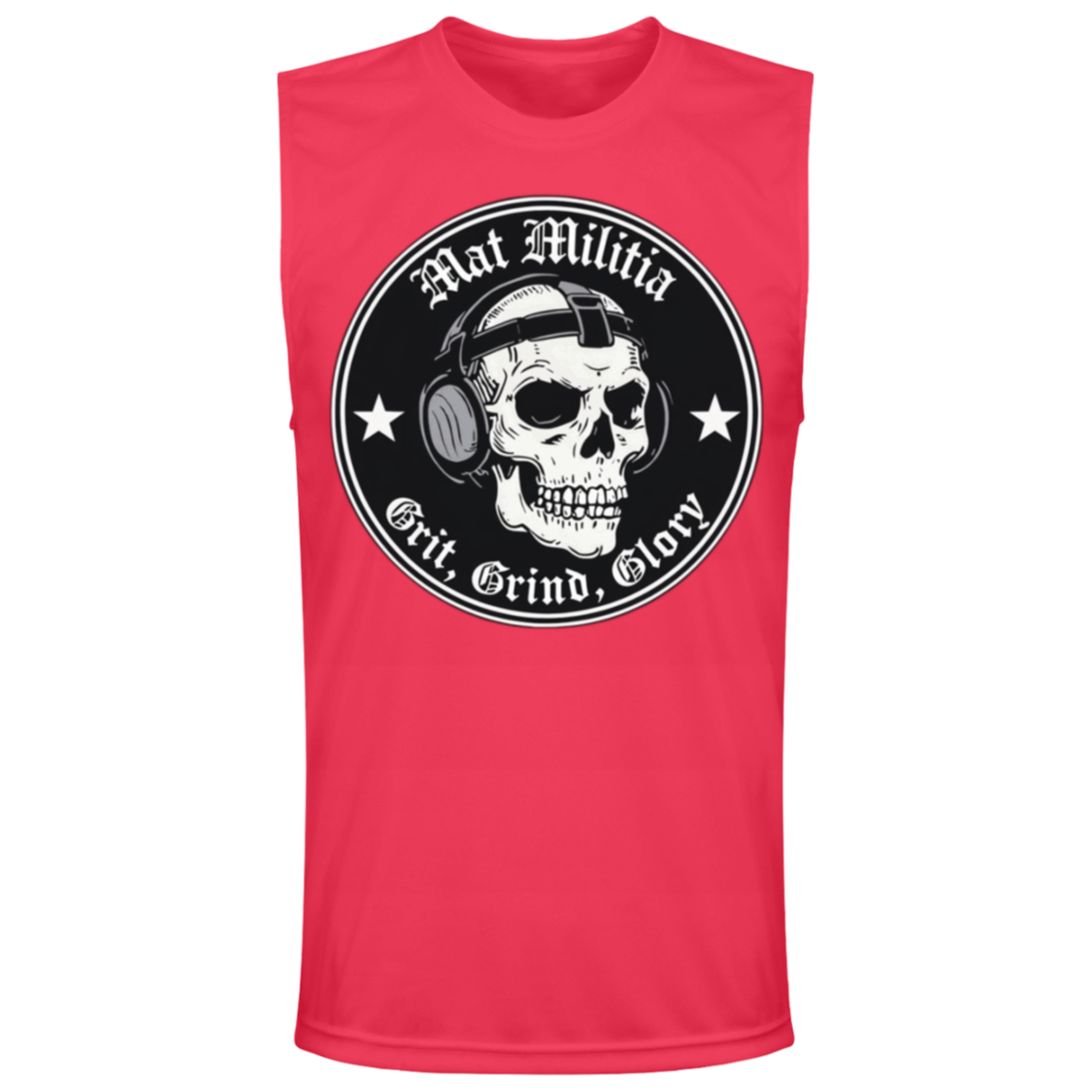 Large Logo Mens Zone Muscle Tee - MatMilitia
