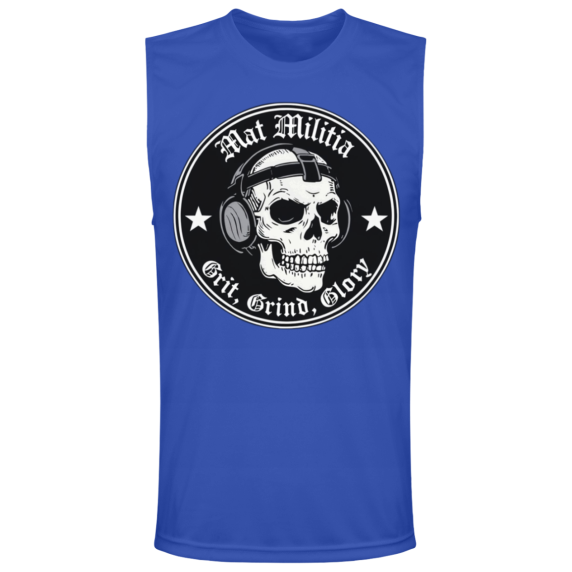Large Logo Mens Zone Muscle Tee - MatMilitia