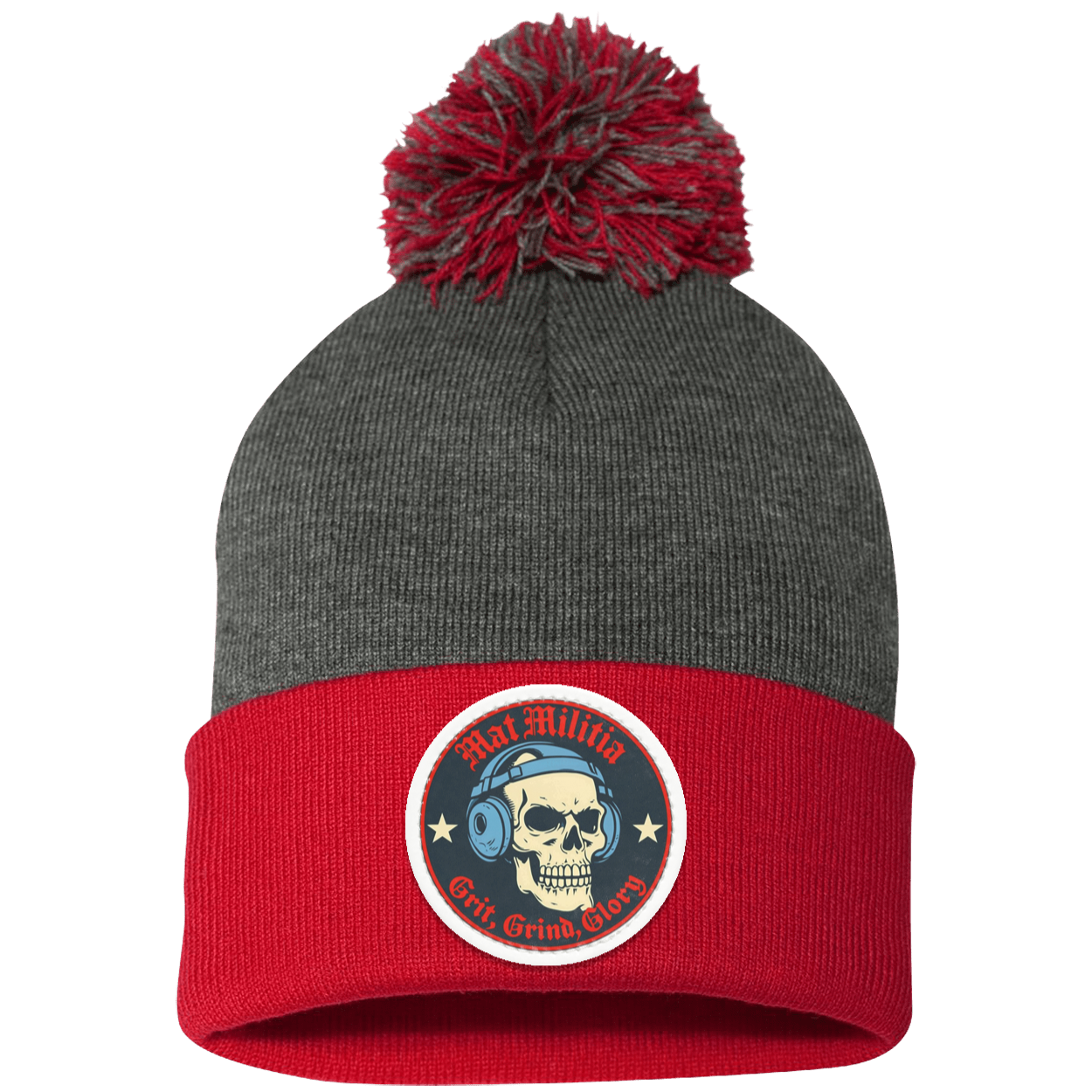 Logo Pom Pom Knit Cap - Patch - MatMilitia