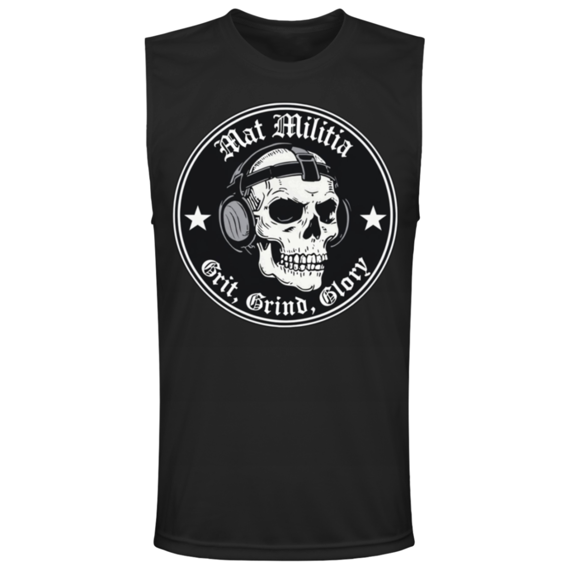Large Logo Mens Zone Muscle Tee - MatMilitia