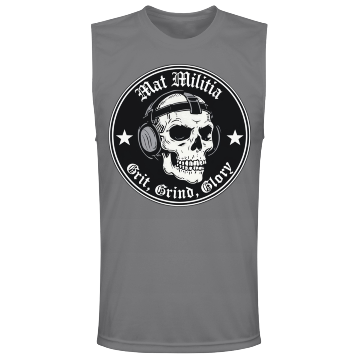 Large Logo Mens Zone Muscle Tee - MatMilitia