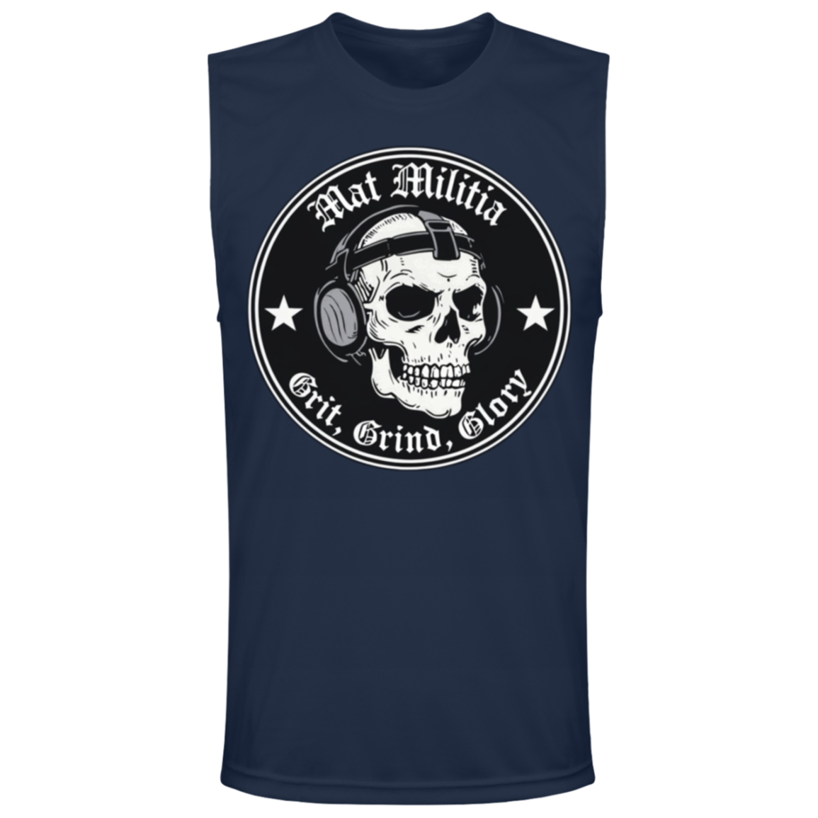 Large Logo Mens Zone Muscle Tee - MatMilitia