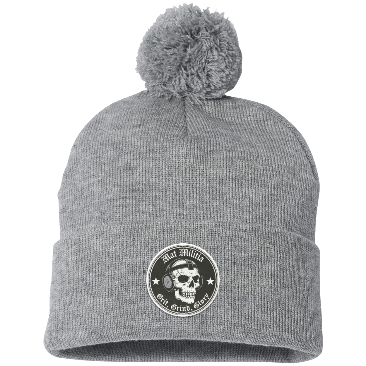 Logo Pom Pom Knit Cap - Patch - MatMilitia