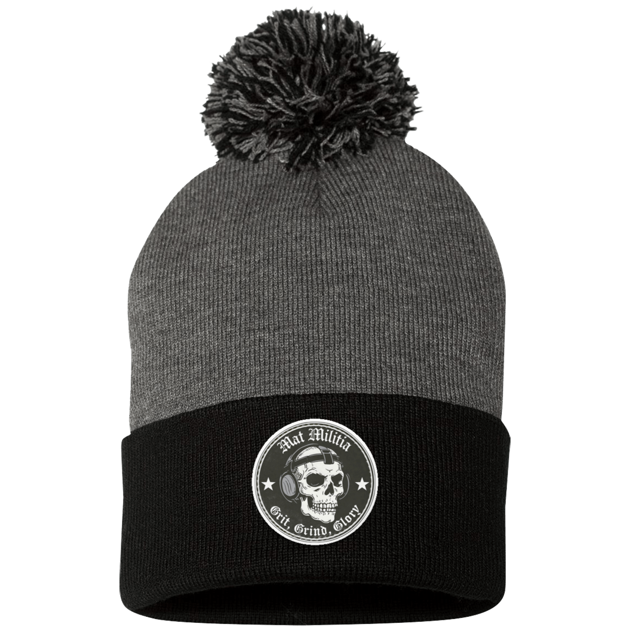 Logo Pom Pom Knit Cap - Patch - MatMilitia 