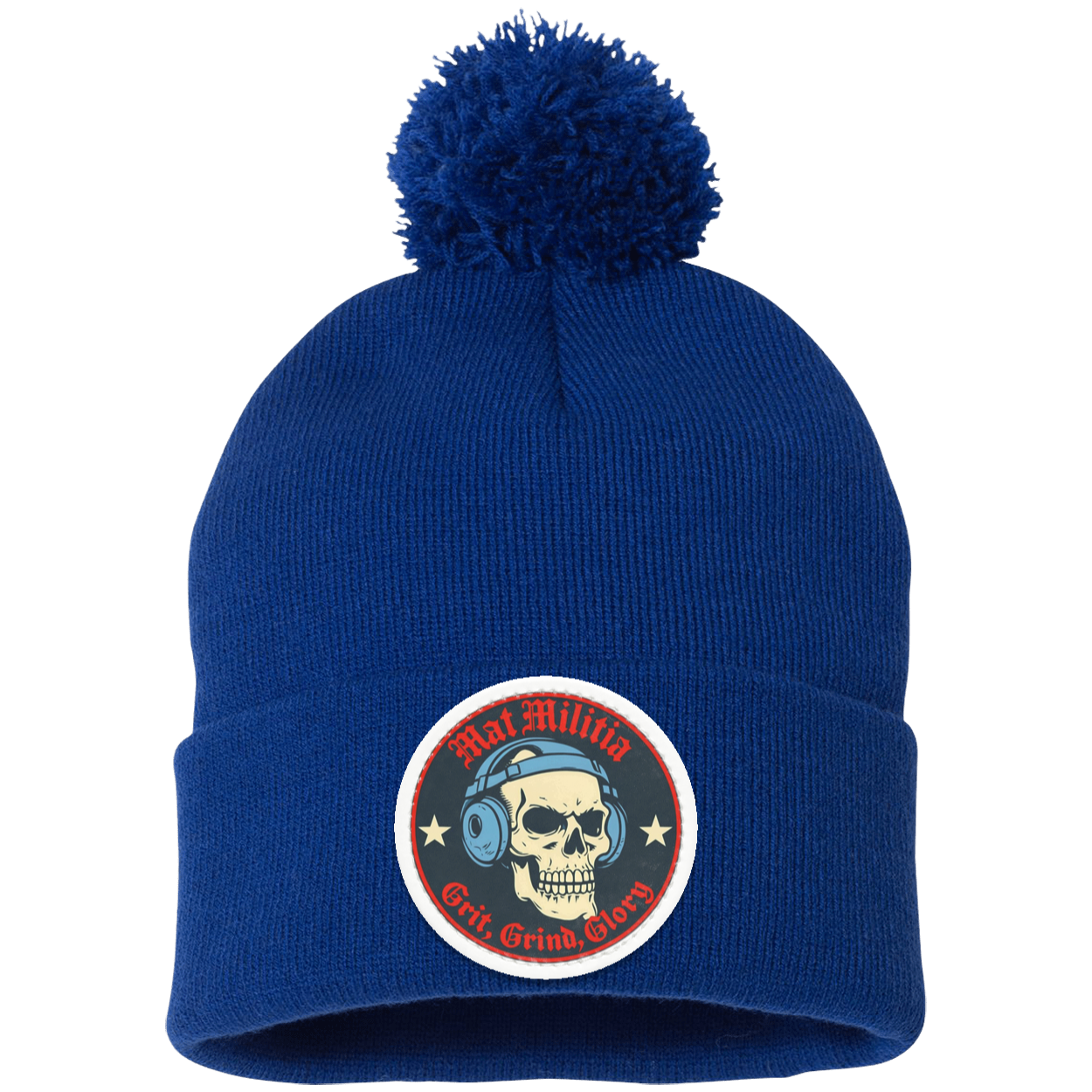 Logo Pom Pom Knit Cap - Patch - MatMilitia 