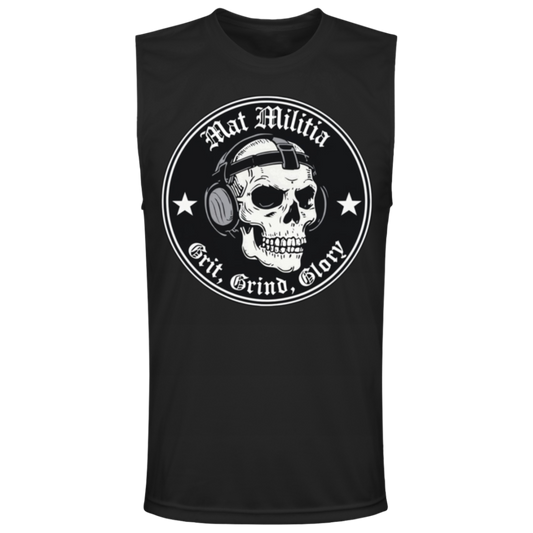 Large Logo Mens Zone Muscle Tee - MatMilitia 