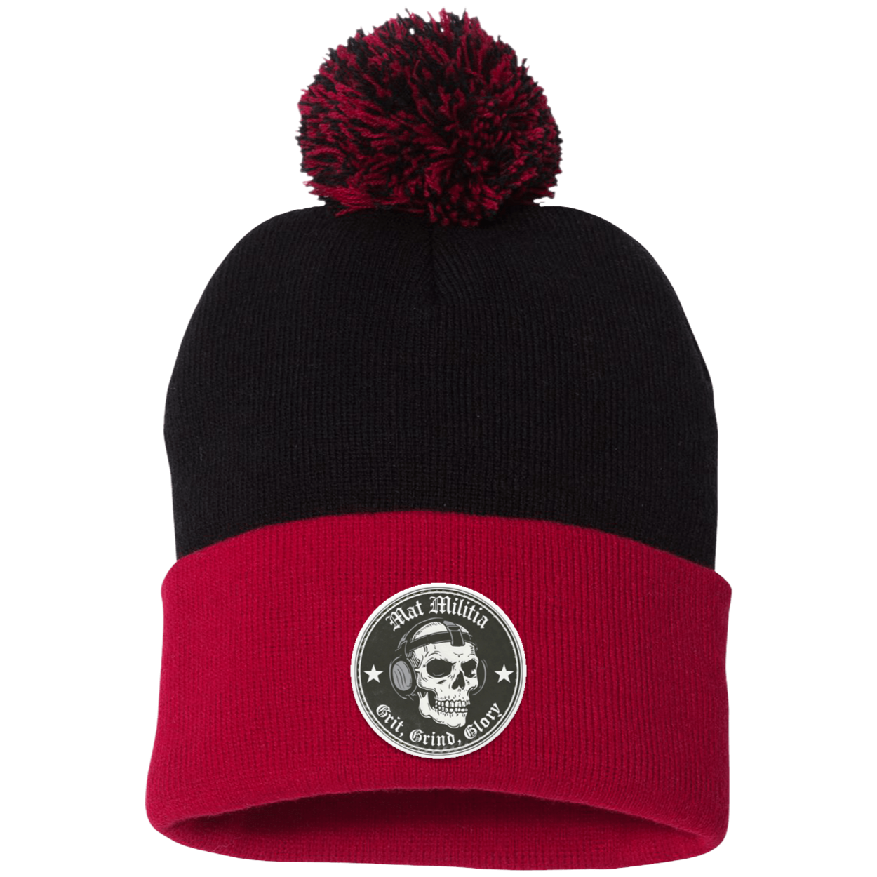 Logo Pom Pom Knit Cap - Patch - MatMilitia 