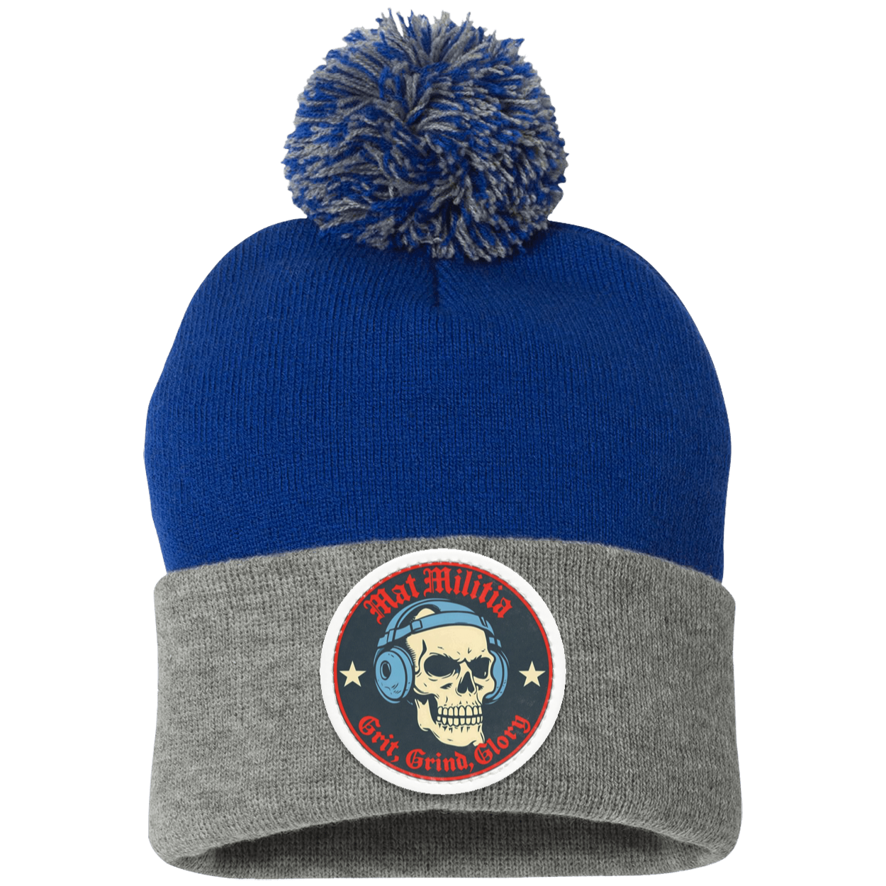 Logo Pom Pom Knit Cap - Patch - MatMilitia 