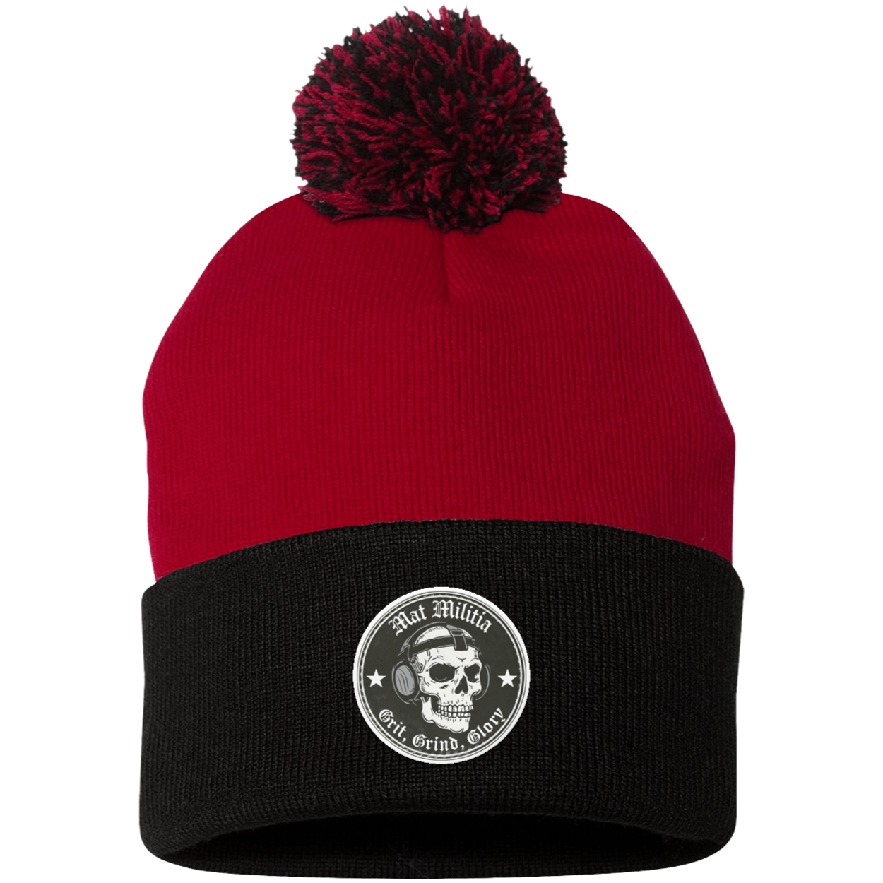 Logo Pom Pom Knit Cap - Patch - MatMilitia 