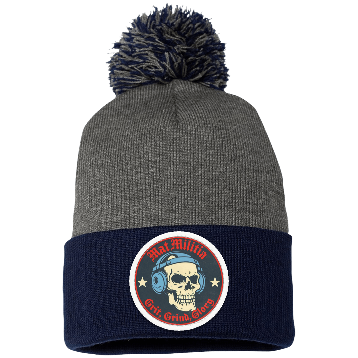 Logo Pom Pom Knit Cap - Patch - MatMilitia 