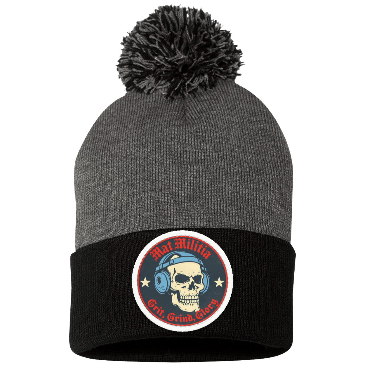 Logo Pom Pom Knit Cap - Patch - MatMilitia 