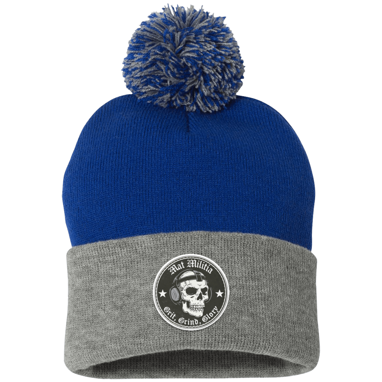 Logo Pom Pom Knit Cap - Patch - MatMilitia 