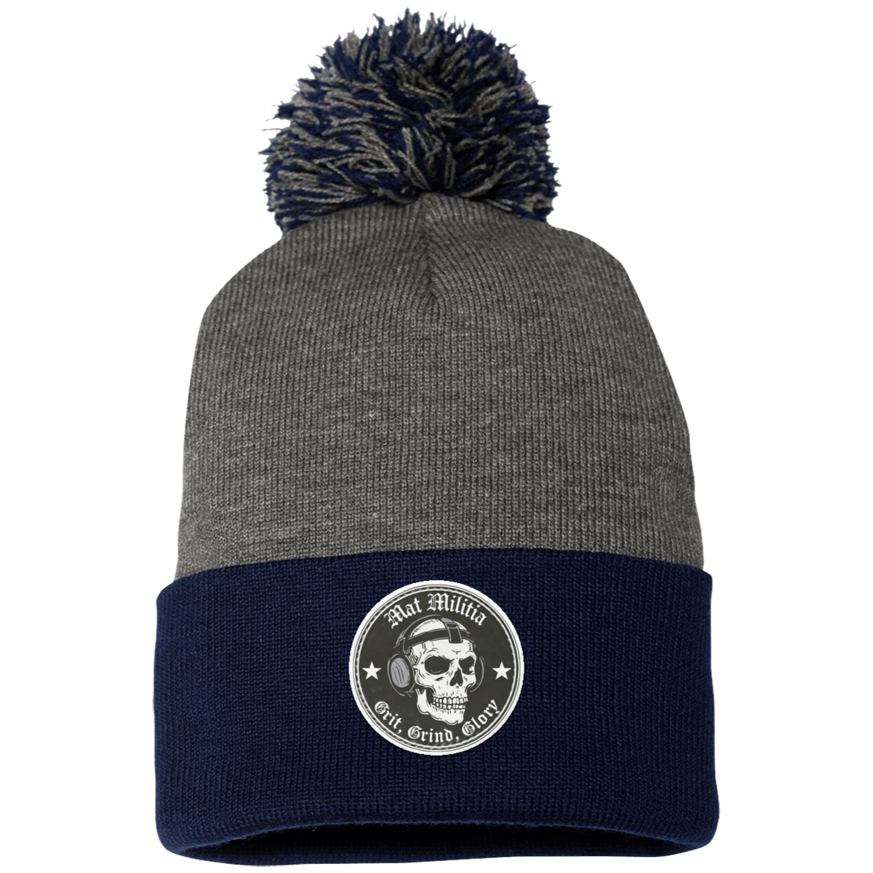 Logo Pom Pom Knit Cap - Patch - MatMilitia 